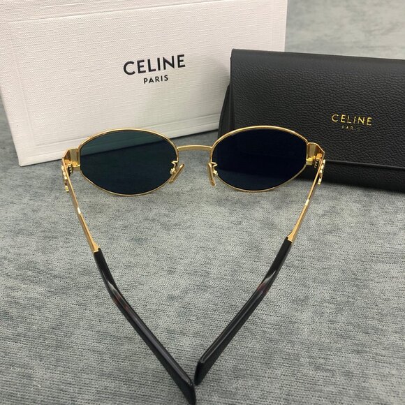 Celine Triomphe Gold Metal Sunglasses - Picture 6 of 6